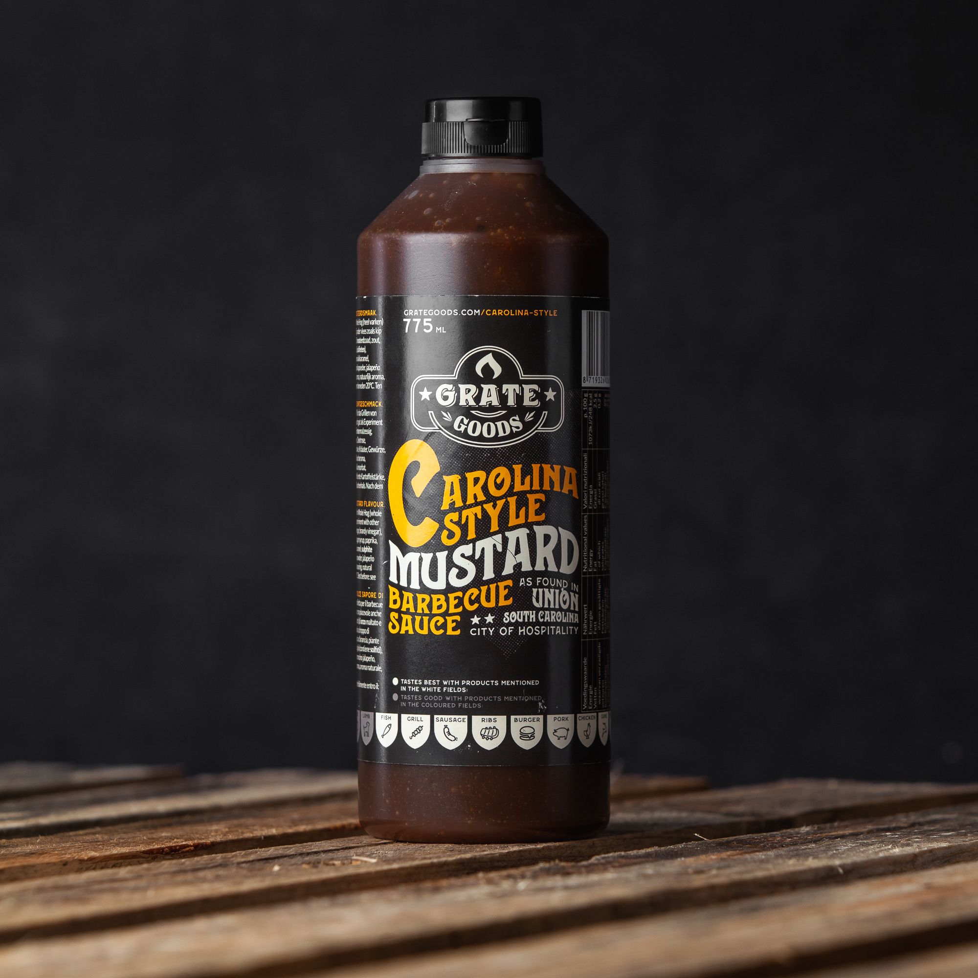 Salsa Barbecue Carolina Mustard alla mostarda per braciole, salsicce, pollo e pulled pork - 775ml