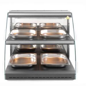 Vetrina riscaldata al quarzo a due livelli