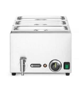 Set ranger: Bain-marie con rubinetto di scarico + 3x GN 1/3 con coperchio.