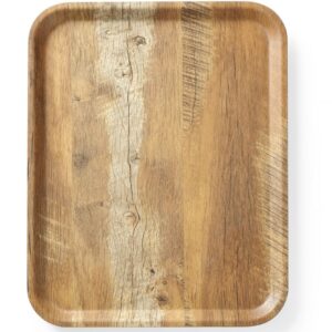 Vassoio da servizio in melamina con stampa tipo legno