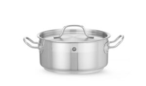 Pentola per stufato bassa - con coperchio