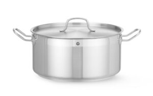 Pentola per stufato bassa - con coperchio