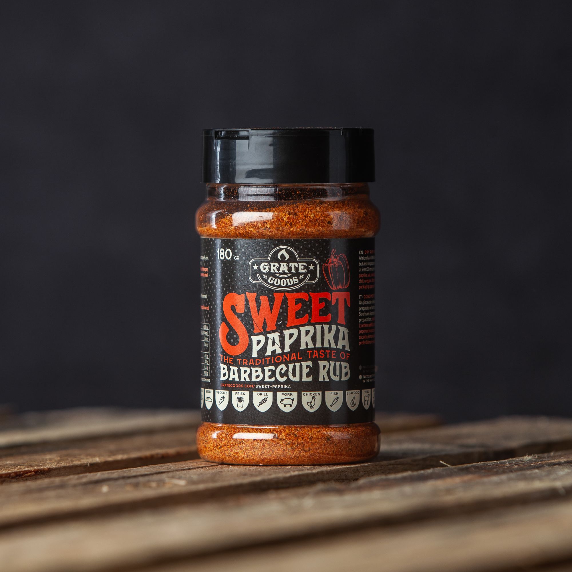 Rub Barbecue Sweet Paprika per carni di maiale e pollame - 180gr