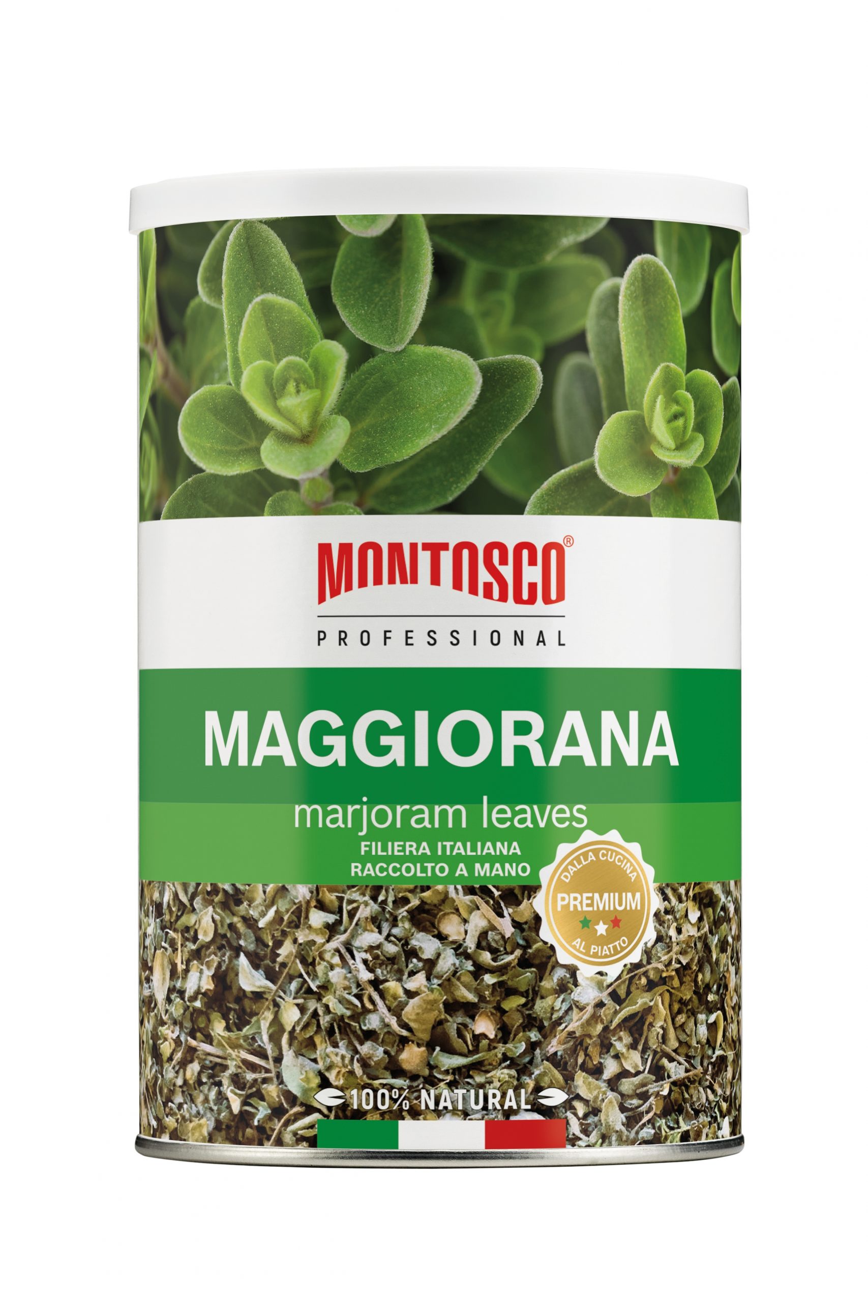 Maggiorana in Foglie Italiana Montosco Tubo Grande 70 g
