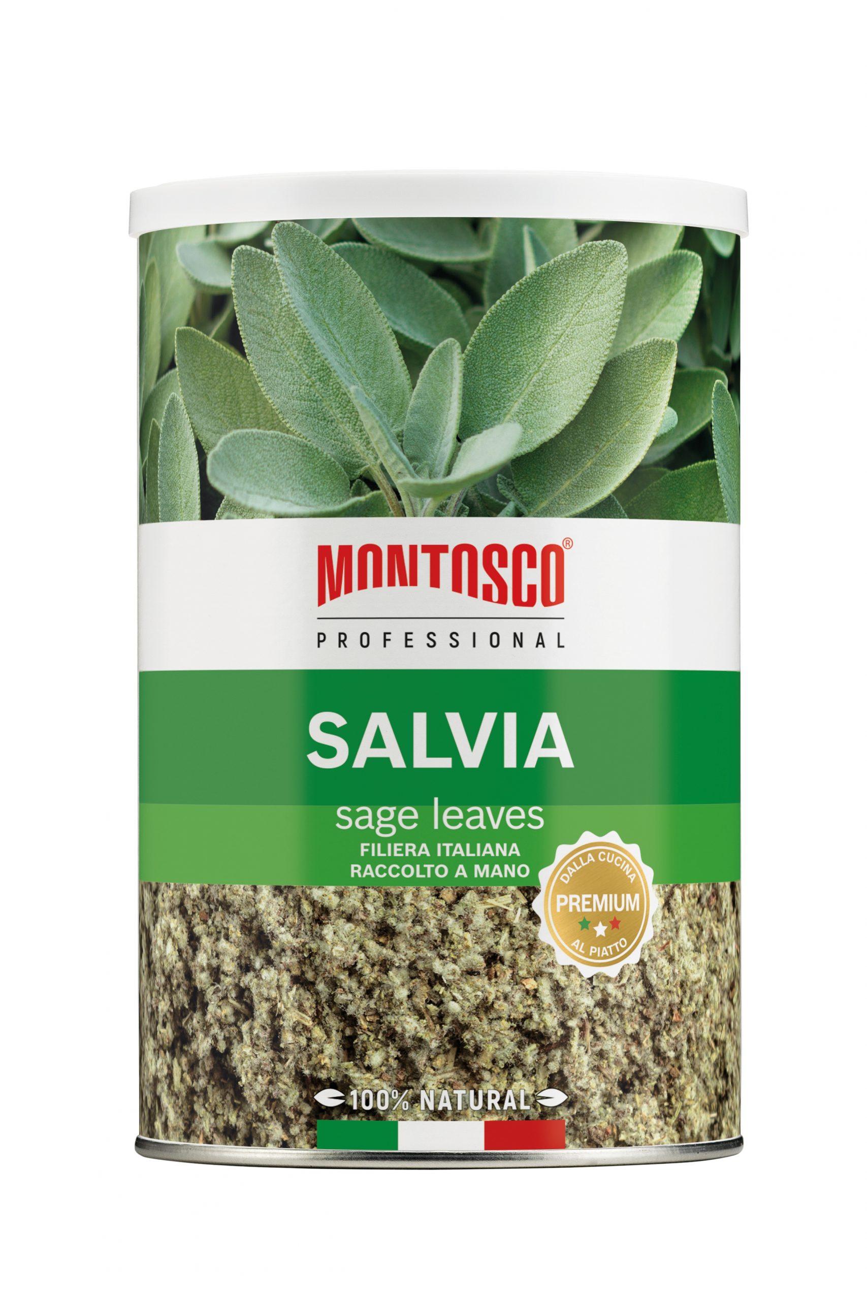 Salvia in Foglie Italiana Montosco Tubo Grande 160 g