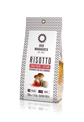 Risotto con Funghi Porcini e Zafferano 250 g - Riso Margherita